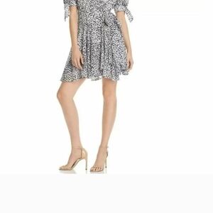 C/MEO Collective Black and White Printed Mini Dress